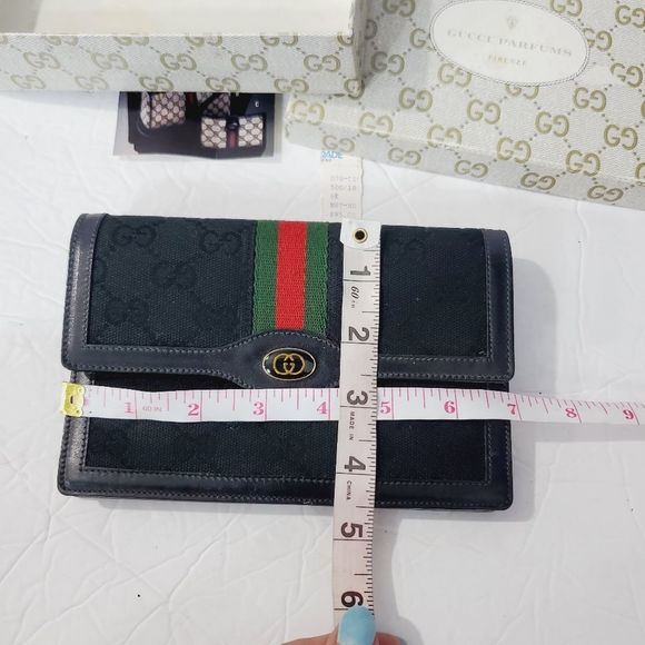 Gucci collectors Piece 80s authentic Vintage ophidia web black clutch - Picture 13 of 16